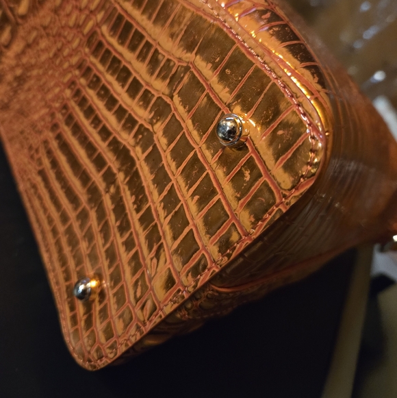 Brahmin Large Duxbury Orange Potion Genuine Leather Satchel NWT - Picture 7 of 9